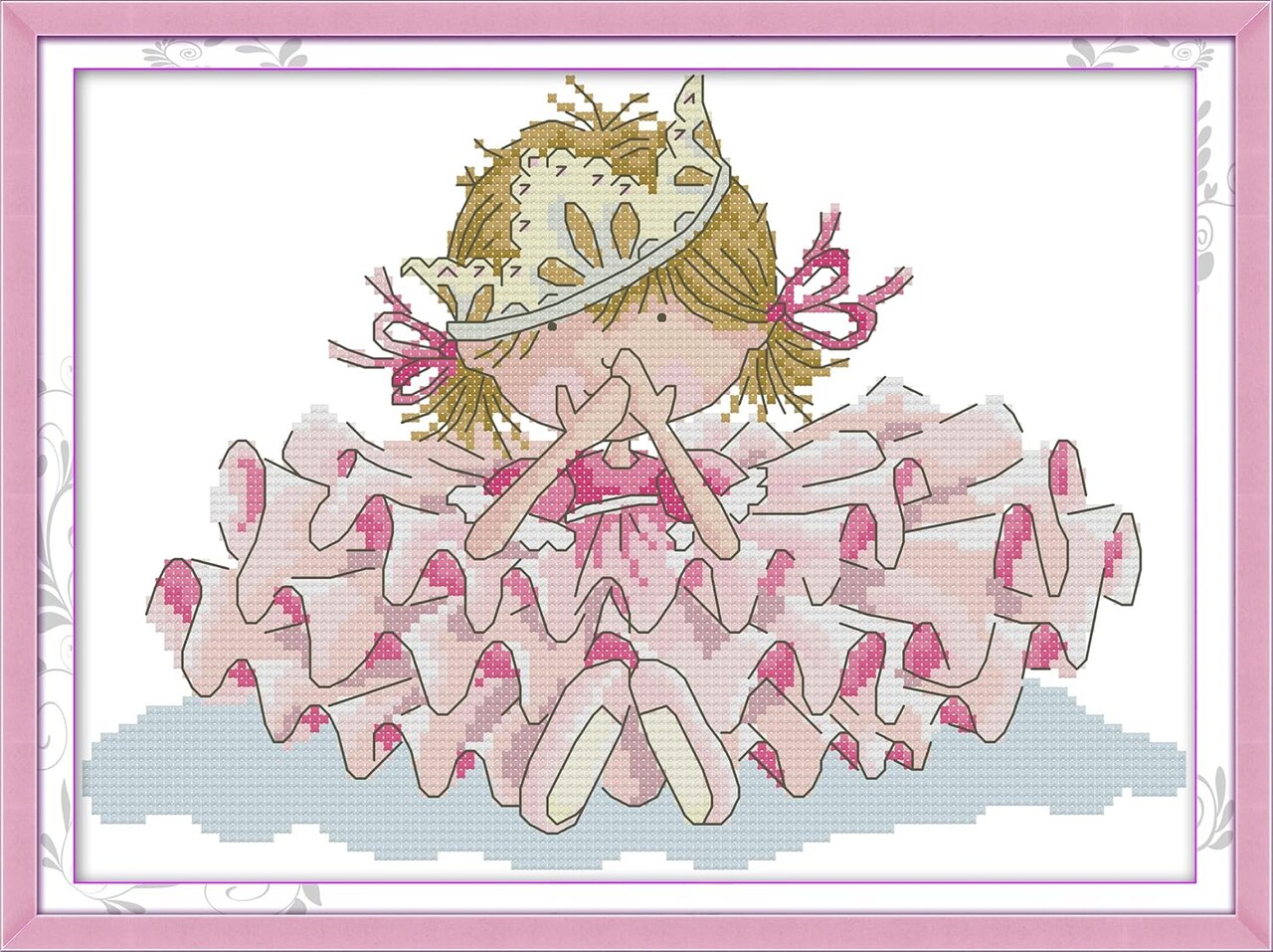 Counted Cross Stitch Kit for Adults – 11CT Stamped Patterns DIY Embroidery Set for Living Room, Bedroom & Entryway Décor